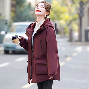 现货Ｓ-3ＸＬ码适合95-200斤穿中长款加绒加厚派克服时尚减龄百搭图片
