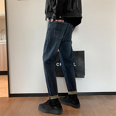 小直筒牛仔裤男秋冬季潮高街痞帅裤子修身小脚裤B381-2/8701/P68，男装牛仔裤，电商B381-2