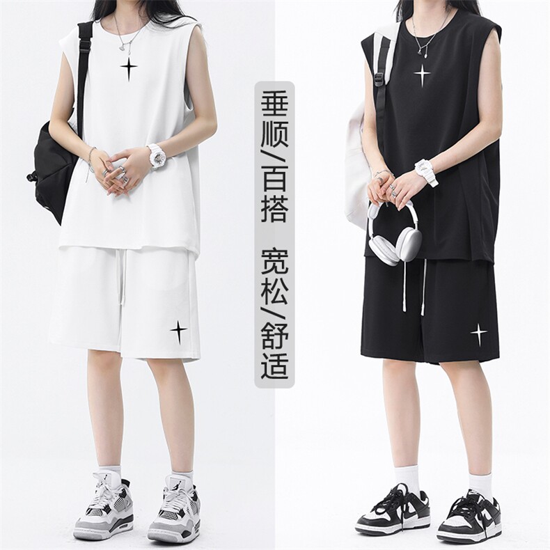 潮流舒适透气冰丝亲肤套装TZ86-特批68，男装休闲套装，星座718