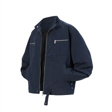 26春装高品质老钱风立领夹克外套男女美式潮牌拉链工装风宽松上衣，男装夹克，电商A486