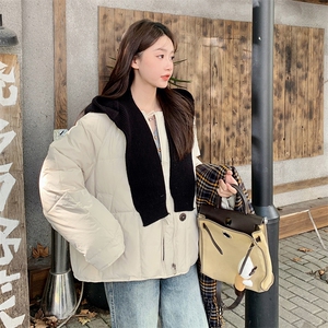 现货韩系连帽休闲阔版短款羽绒服P295K398-7719图片