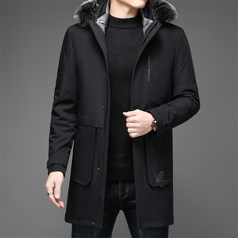 V3579钱塘2020-3冬季厚款商务休闲中年男士90鸭绒羽绒服P263图片