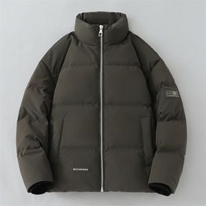 立领机车皮衣羽绒服2024年冬季新款加厚情侣款PU皮保暖外套 1001图片