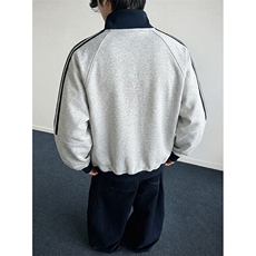 抖音得物高品质26春装美式高街重磅结构拼接织带立领卫衣外套CM42，女装短外套，电商A486