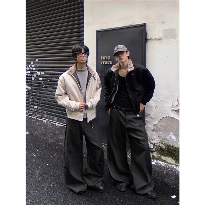 冬季美式拼蛇皮纹PU皮棉衣ing短款保暖夹克座山雕棉服男女款,男装夹克,星座506A