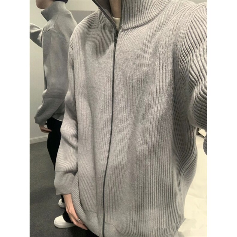 灰色开衫毛衣开衫薄款针织衫纯色外套1213-M2425-P55,男装针织衫/毛衣,星座1213