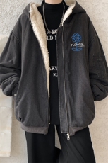 控价158牛仔棉衣男大码加绒羊羔绒牛仔棉服男棉袄NM53274-P140，男装棉衣，电商A040