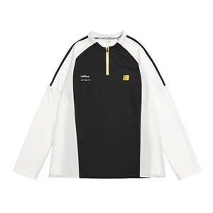 现货。T恤男女长袖宽松百搭拼色卫衣ST739-P43，男装T恤，星座412-1