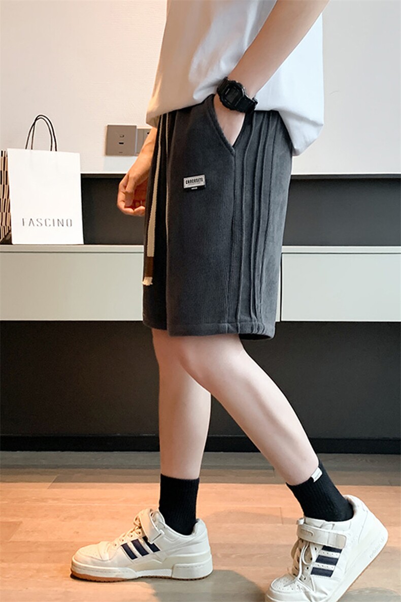 港风五分裤男抖音直播得物重磅300g大码竖条短裤女-2405批22控48,男装牛仔裤,星座207