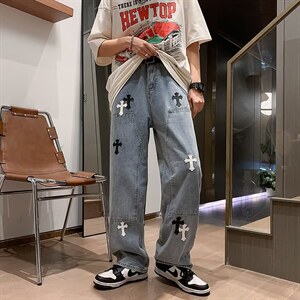 牛仔裤男夏季潮大码休闲裤子N1019P42图片