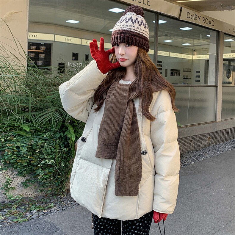 2楼002-2682-P275K378新款休闲气质百搭可爱羽绒服连帽可拆卸,女装羽绒服,千寻