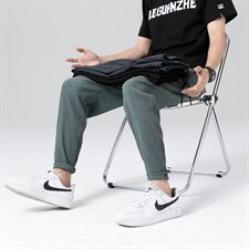 夏季九分裤男潮流时尚冰丝九分裤A210-K311-P30，男装休闲裤，星座210-3