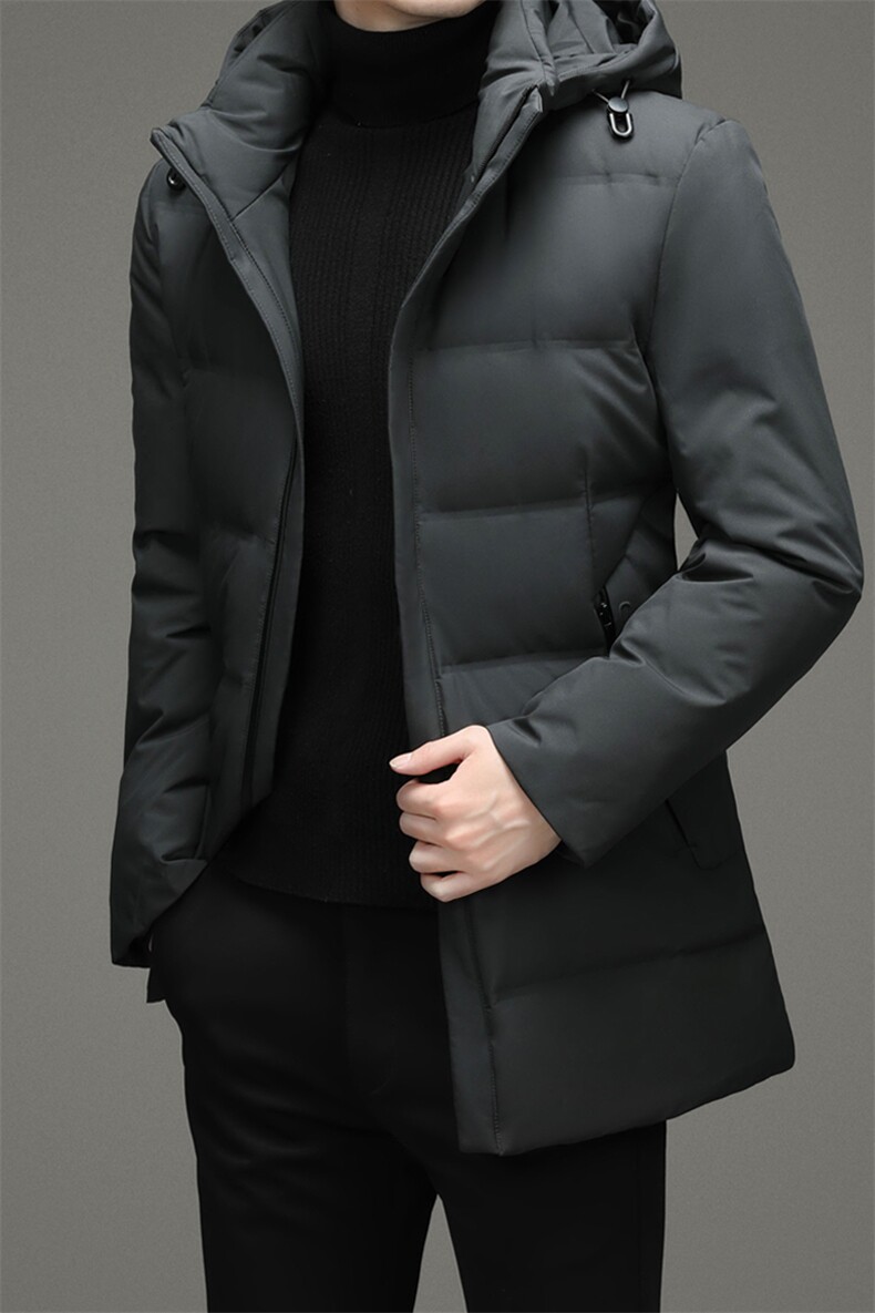 羽绒服男2023新款冬季灰鸭绒加厚保暖外套中青年可脱卸帽上衣男装,男装羽绒服,电商B212（原钱塘6029）