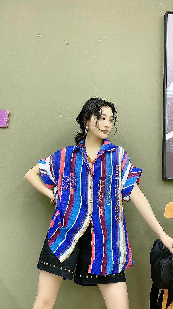 潮牌重工衬衫，女装衬衫，娅菲裳