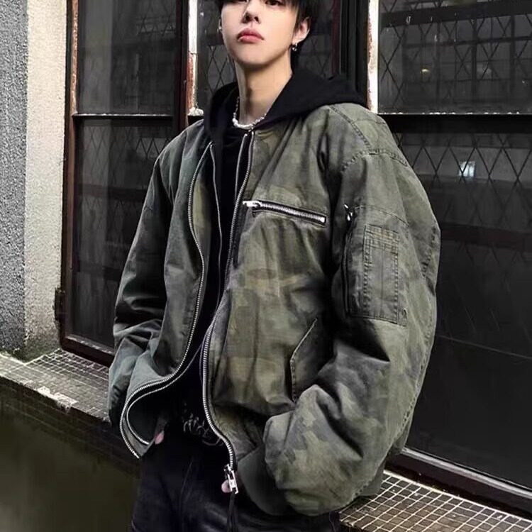 现货美式假两件连帽迷彩工装外套JK01/P92,男装工装外套,星座205-3