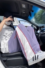 美式高街hiphop速干拼接运动微喇休闲裤货号K2315P45，男装休闲裤，电商A063