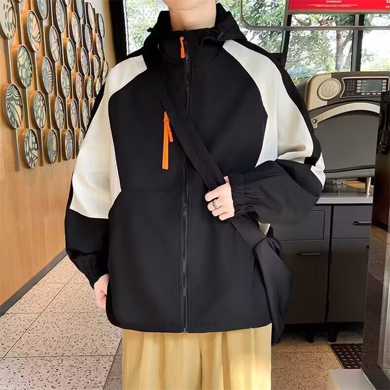 W302-P68连帽卫衣男士春秋季潮牌渐变开衫外套拉链ins潮流宽松,男装T恤,电商B323A