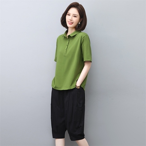时尚休闲套装女夏2023新款宽松洋气减龄短袖T恤休闲裤两件套图片