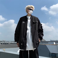 外套男美式高街复古棒球服秋冬款情侣潮牌夹棉加厚飞行夹克JY659，男装夹克，星座1116A-1（原606A）