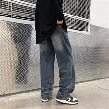 牛仔裤男秋季潮大码休闲裤子高街慵懒男日系N1020P43，男装牛仔裤，星座1116-2