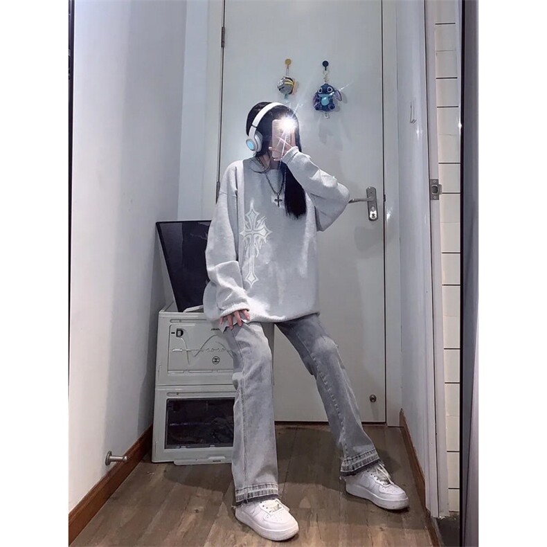 美式hiphop纯色修身直筒牛仔裤,男装牛仔裤,星座310A-4