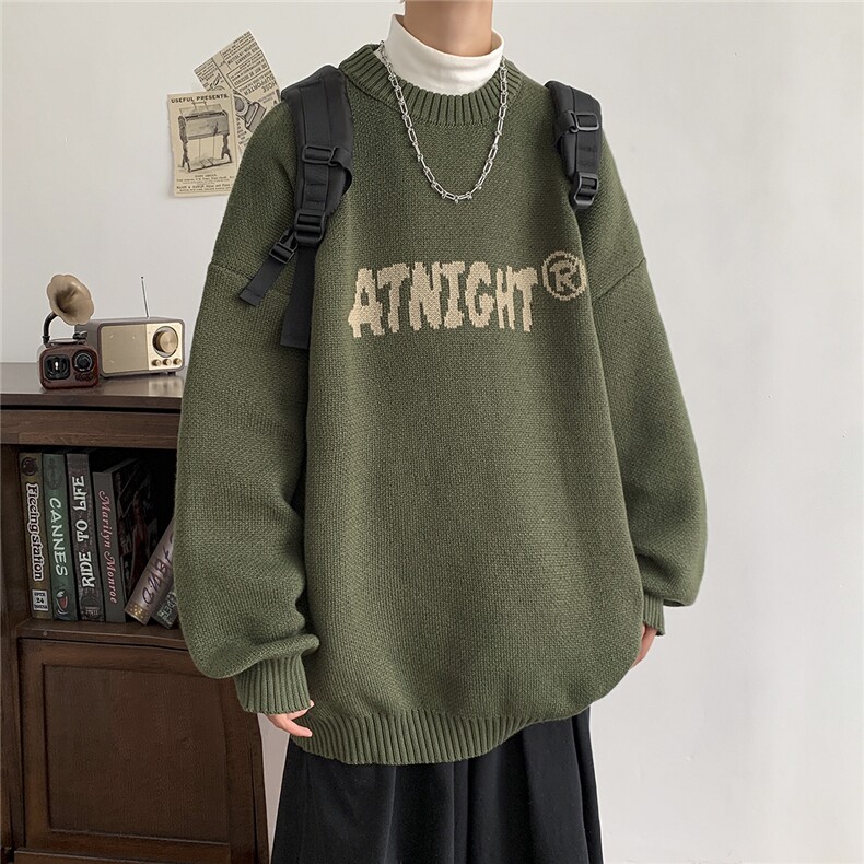 现货 现货 宽松圆领毛衣男秋冬百搭针织衫 D329-QM809-P65控88图片