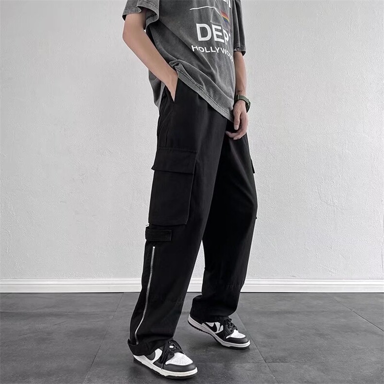 春夏运动休闲裤男直筒垂感ins潮牌港风工装裤M926P42,男装休闲裤,星座1116-2