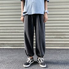 现货盐系男高街牛仔裤直筒宽松百搭痞帅阔腿休闲拖地长裤k291-p33，男装牛仔裤，星座1008-2