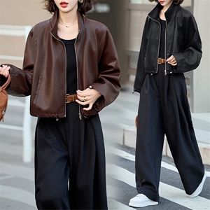 跑量安哥拉小皮衣外套女2024春秋新款高级感炸街小个子机车服夹克图片