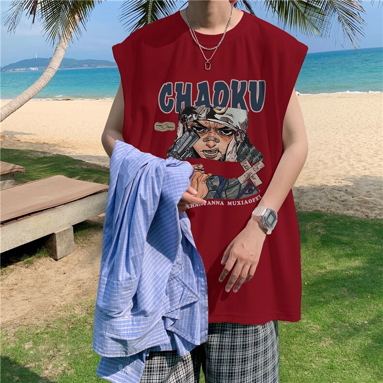 量大图低自动【有货】纯棉背心HD019-1-BX2546-P20，男装背心/马甲，电商019-1