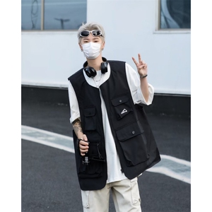 工装马甲男夏季薄款多口袋坎肩无袖背心男夏外套  W9315图片