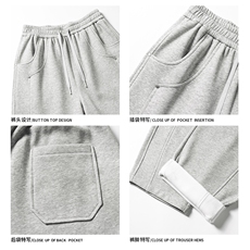 2025冬季新款白底超柔加绒华棉弯刀裤M-5XLHK251005-特P40，男装卫衣，电商A022