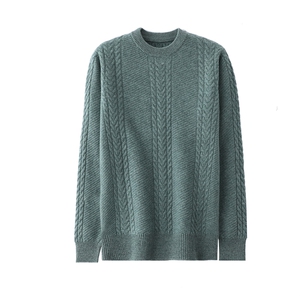 2025新款加厚男士小扭花时尚，男装羊绒套衫，祥特羊绒