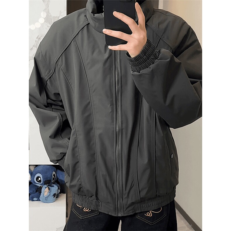 现货美式休闲加厚雪山棉衣夹克外套立领纯色三防户外工装棉服，男装夹克，电商A486