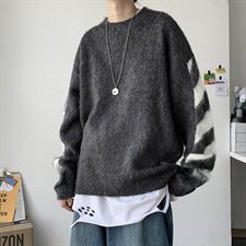 秋冬新品渐变色情侣毛衣韩版宽松潮流个性男女套头针织衫T805-P75，男装针织衫/毛衣，星座1501