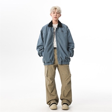 洗水休闲夹克男美式复古时尚高街春季穿搭外套显高上衣JK1169-P90，男装夹克，星座1103-3
