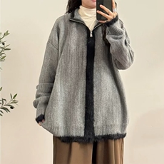 韩版简约刺绣圆领百搭软糯加厚开衫外套女2025春季休闲针织衫毛衣，男装针织衫/毛衣，星座218-8