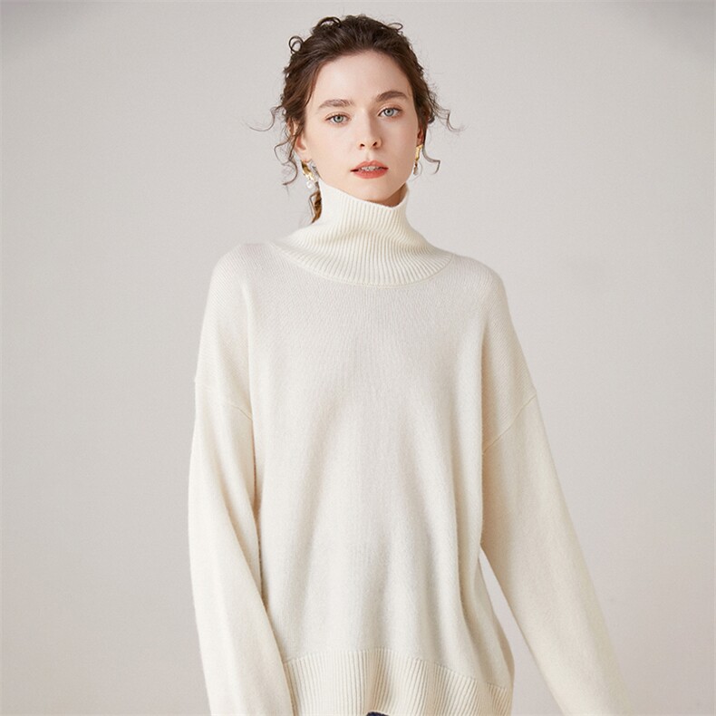 2025春秋新款羊绒衫女100纯羊绒宽松显瘦套头针织衫简约红色上衣，女装羊绒衫，萨奥羊绒