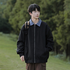 2025秋两面穿条纹外套男大码休闲夹克JK92P65，男装夹克，电商C323