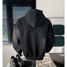 重磅全棉无帽绳450克拉链连帽卫衣硬挺套头外套男RH5344-P50，女装短外套，星座610B-1