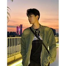 廓形破洞牛仔外套男秋冬季宽松立领做旧上衣复古工装夹克JKZ05，男装夹克，星座1116A（原606A-3）