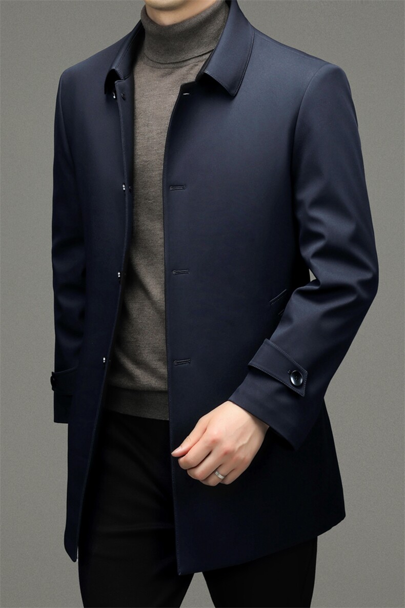 男士中长款可脱卸内胆羽绒服冬季中年白鸭绒保暖加厚外套新款男装,男装羽绒服,电商B212（原钱塘6029）
