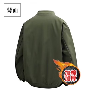 1506/QL6180/P59潮牌飞行服男女同款情侣休闲高街宽松外套,圆领毛衫裙搭配图片