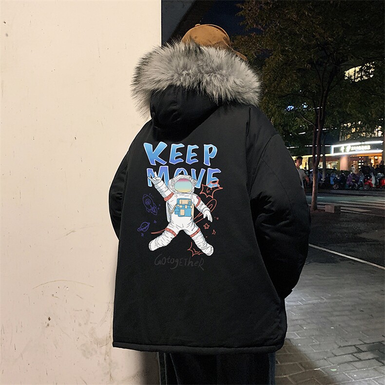 MM48175-P130冬季大毛领棉衣男士大码加厚棉袄男棉服,男装棉衣,电商A040