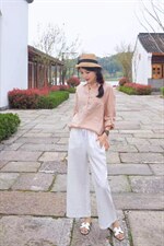 纯苎连衣裙小衫裤子裙子衬衣 时尚风 风淑女风休闲风，女装连衣裙，川哲