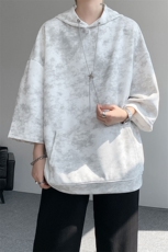 现货DX10116-特批42控78七分袖痞帅链条设计连帽短袖T恤大码男，男装T恤，电商A059