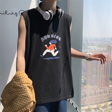 ！2023春夏新款男士百搭无袖T恤针织背心体恤学生坎肩X05P20，男装背心/马甲，电商B220