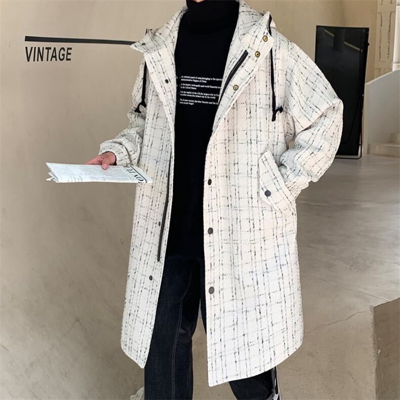 小香风长年大货风衣男中长款呢大衣男F068款P135港风A,男装风衣,星座401