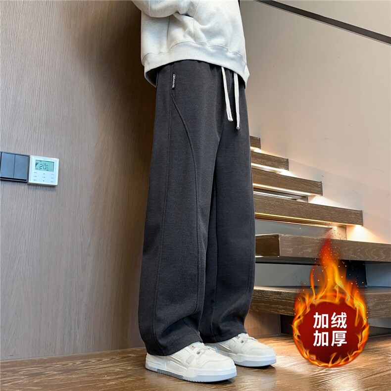！2025秋冬新款加厚呢料男士斜切直筒休闲裤WK2130特P45,男装休闲裤,电商B220