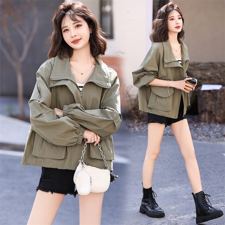 现货！可退现！小个子时尚短外套女2024年秋季韩版宽松夹克上衣，女装短外套，今喜